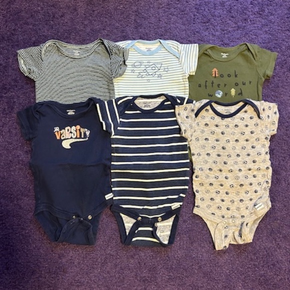 Gerber baby onesies (x6) , Size 6-9 months - Picture 1 of 7